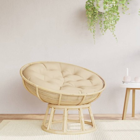 vidaXL Kissen Rund Beige Ø 100x11 cm Oxford-Gewebe