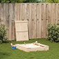 vidaXL Sandkasten mit Deckel 111x111x19,5 cm Massivholz Kiefer vidaXL Sandkasten mit Deckel 111x111x19,5 cm Massivholz Kiefer