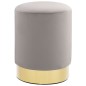 vidaXL Hocker Hellgrau und Golden Samt vidaXL Hocker Hellgrau und Golden Samt