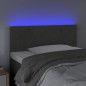 vidaXL LED Kopfteil Dunkelgrau 100x5x78/88 cm Samt