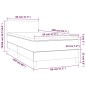 vidaXL Boxspringbett mit Matratze & LED Dunkelbraun 80x200 cm Stoff vidaXL Boxspringbett mit Matratze & LED Dunkelbraun 80x200 cm Stoff