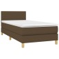 vidaXL Boxspringbett mit Matratze Dunkelbraun 80x200 cm Stoff vidaXL Boxspringbett mit Matratze Dunkelbraun 80x200 cm Stoff