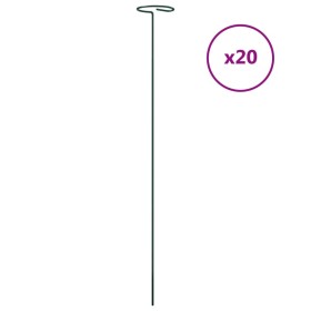 vidaXL Pflanzenstützen 20 Stk. Dunkelgrün 61 cm Stahl