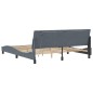 vidaXL Bettgestell mit LED-Leuchten Dunkelgrau 180x200 cm Samt vidaXL Bettgestell mit LED-Leuchten Dunkelgrau 180x200 cm Samt