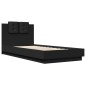 vidaXL Bettgestell mit Kopfteil Schwarz 100x200 cm Holzwerkstoff vidaXL Bettgestell mit Kopfteil Schwarz 100x200 cm Holzwerkstoff