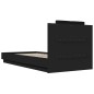 vidaXL Bettgestell mit Kopfteil Schwarz 100x200 cm Holzwerkstoff vidaXL Bettgestell mit Kopfteil Schwarz 100x200 cm Holzwerkstoff