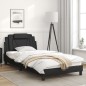 vidaXL Bettgestell mit Kopfteil Schwarz 100x200 cm Kunstleder vidaXL Bettgestell mit Kopfteil Schwarz 100x200 cm Kunstleder