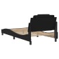 vidaXL Bettgestell mit Kopfteil Schwarz 100x200 cm Kunstleder vidaXL Bettgestell mit Kopfteil Schwarz 100x200 cm Kunstleder