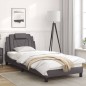 vidaXL Bettgestell mit LED Grau 80x200 cm Kunstleder vidaXL Bettgestell mit LED Grau 80x200 cm Kunstleder