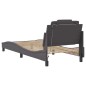 vidaXL Bettgestell mit LED Grau 80x200 cm Kunstleder vidaXL Bettgestell mit LED Grau 80x200 cm Kunstleder