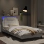 vidaXL Bettgestell mit LED Weiß 100x200 cm Kunstleder vidaXL Bettgestell mit LED Weiß 100x200 cm Kunstleder