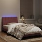 vidaXL Bettgestell mit LED-Leuchten Rosa 100x200 cm Samt vidaXL Bettgestell mit LED-Leuchten Rosa 100x200 cm Samt