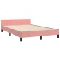 vidaXL Bettgestell mit Kopfteil Rosa 120x190 cm Samt vidaXL Bettgestell mit Kopfteil Rosa 120x190 cm Samt