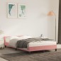 vidaXL Bettgestell mit Kopfteil Rosa 120x190 cm Samt vidaXL Bettgestell mit Kopfteil Rosa 120x190 cm Samt