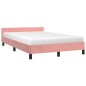 vidaXL Bettgestell mit Kopfteil Rosa 120x190 cm Samt vidaXL Bettgestell mit Kopfteil Rosa 120x190 cm Samt