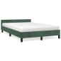 vidaXL Bettgestell mit Kopfteil Dunkelgrün 120x190 cm Samt vidaXL Bettgestell mit Kopfteil Dunkelgrün 120x190 cm Samt