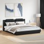 vidaXL Bettgestell mit Kopfteil Schwarz 200x200 cm Holzwerkstoff vidaXL Bettgestell mit Kopfteil Schwarz 200x200 cm Holzwerkstoff