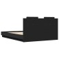 vidaXL Bettgestell mit Kopfteil Schwarz 140x200 cm Holzwerkstoff vidaXL Bettgestell mit Kopfteil Schwarz 140x200 cm Holzwerkstoff