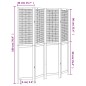 vidaXL 4-tlg. Raumteiler Weiß Massivholz Paulownia vidaXL 4-tlg. Raumteiler Weiß Massivholz Paulownia