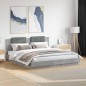 vidaXL Bettgestell mit Kopfteil Betongrau 160x200 cm Holzwerkstoff vidaXL Bettgestell mit Kopfteil Betongrau 160x200 cm Holzwerkstoff