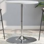 vidaXL Bartisch Weiß 60x60x90 cm Holzwerkstoff Verchromter Stahl vidaXL Bartisch Weiß 60x60x90 cm Holzwerkstoff Verchromter Stahl