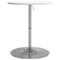 vidaXL Bartisch Weiß 60x60x90 cm Holzwerkstoff Verchromter Stahl vidaXL Bartisch Weiß 60x60x90 cm Holzwerkstoff Verchromter Stahl