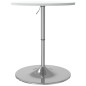 vidaXL Bartisch Weiß 60x60x90 cm Holzwerkstoff Verchromter Stahl vidaXL Bartisch Weiß 60x60x90 cm Holzwerkstoff Verchromter Stahl
