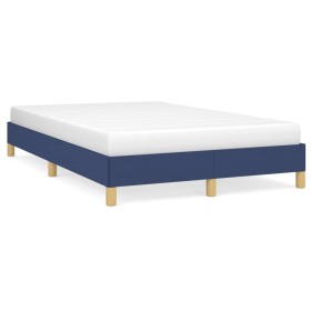 vidaXL Bettgestell ohne Matratze Blau 120x190 cm Stoff