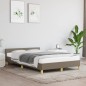 vidaXL Bettgestell mit Kopfteil Taupe 120x190 cm Stoff vidaXL Bettgestell mit Kopfteil Taupe 120x190 cm Stoff
