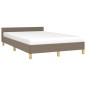 vidaXL Bettgestell mit Kopfteil Taupe 120x190 cm Stoff vidaXL Bettgestell mit Kopfteil Taupe 120x190 cm Stoff