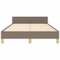 vidaXL Bettgestell mit Kopfteil Taupe 120x190 cm Stoff vidaXL Bettgestell mit Kopfteil Taupe 120x190 cm Stoff