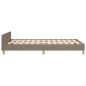 vidaXL Bettgestell mit Kopfteil Taupe 120x190 cm Stoff vidaXL Bettgestell mit Kopfteil Taupe 120x190 cm Stoff