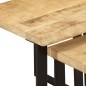 vidaXL Satztische mit Baumkante 3 Stk. Massivholz Mango vidaXL Satztische mit Baumkante 3 Stk. Massivholz Mango