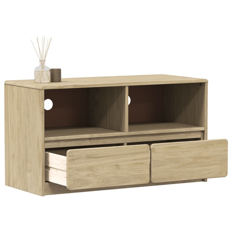 vidaXL TV-Schrank SAUDA Eiche-Optik 99x43x55 cm Massivholz Kiefer vidaXL TV-Schrank SAUDA Eiche-Optik 99x43x55 cm Massivholz Kiefer
