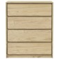 vidaXL Schubladenschrank SAUDA Eiche-Optik 76,5x39x91 cm Massivholz vidaXL Schubladenschrank SAUDA Eiche-Optik 76,5x39x91 cm Massivholz