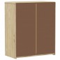 vidaXL Schubladenschrank SAUDA Eiche-Optik 76,5x39x91 cm Massivholz vidaXL Schubladenschrank SAUDA Eiche-Optik 76,5x39x91 cm Massivholz