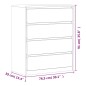 vidaXL Schubladenschrank SAUDA Eiche-Optik 76,5x39x91 cm Massivholz vidaXL Schubladenschrank SAUDA Eiche-Optik 76,5x39x91 cm Massivholz