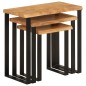 vidaXL Satztische mit Baumkante 3 Stk. Massivholz Akazie vidaXL Satztische mit Baumkante 3 Stk. Massivholz Akazie