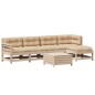 vidaXL 6-tlg. Garten-Lounge-Set mit Kissen Massivholz Kiefer vidaXL 6-tlg. Garten-Lounge-Set mit Kissen Massivholz Kiefer