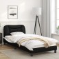 vidaXL Bettgestell mit Kopfteil Schwarz und Weiß 90x190 cm Kunstleder vidaXL Bettgestell mit Kopfteil Schwarz und Weiß 90x190 cm Kunstleder