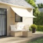 vidaXL Markise Einziehbar Creme 250x150 cm Stoff und Stahl vidaXL Markise Einziehbar Creme 250x150 cm Stoff und Stahl