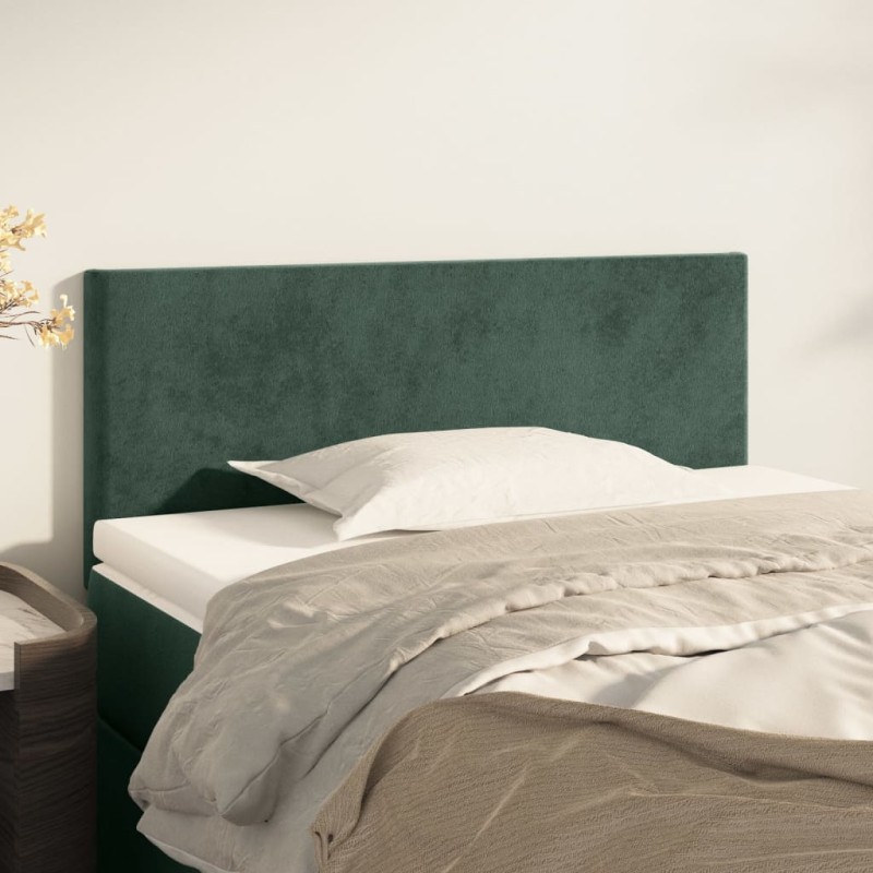 vidaXL Kopfteil Dunkelgrün 100x5x78/88 cm Samt