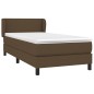 vidaXL Boxspringbett mit Matratze Dunkelbraun 80x200 cm Stoff vidaXL Boxspringbett mit Matratze Dunkelbraun 80x200 cm Stoff