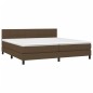 vidaXL Boxspringbett mit Matratze & LED Dunkelbraun 200x200 cm Stoff vidaXL Boxspringbett mit Matratze & LED Dunkelbraun 200x200 cm Stoff