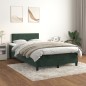 vidaXL Boxspringbett mit Matratze Dunkelgrün 120x200 cm Samt vidaXL Boxspringbett mit Matratze Dunkelgrün 120x200 cm Samt