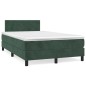 vidaXL Boxspringbett mit Matratze Dunkelgrün 120x200 cm Samt vidaXL Boxspringbett mit Matratze Dunkelgrün 120x200 cm Samt