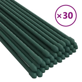vidaXL Pflanzenstützen 30 Stk. Grün 115 cm Stahl