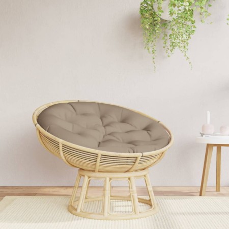 vidaXL Kissen Rund Taupe Ø 100x11 cm Oxford-Gewebe