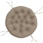 vidaXL Kissen Rund Taupe Ø 100x11 cm Oxford-Gewebe vidaXL Kissen Rund Taupe Ø 100x11 cm Oxford-Gewebe