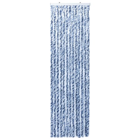 vidaXL Insektenschutz-Vorhang Blau und Weiß 120x220 cm Chenille